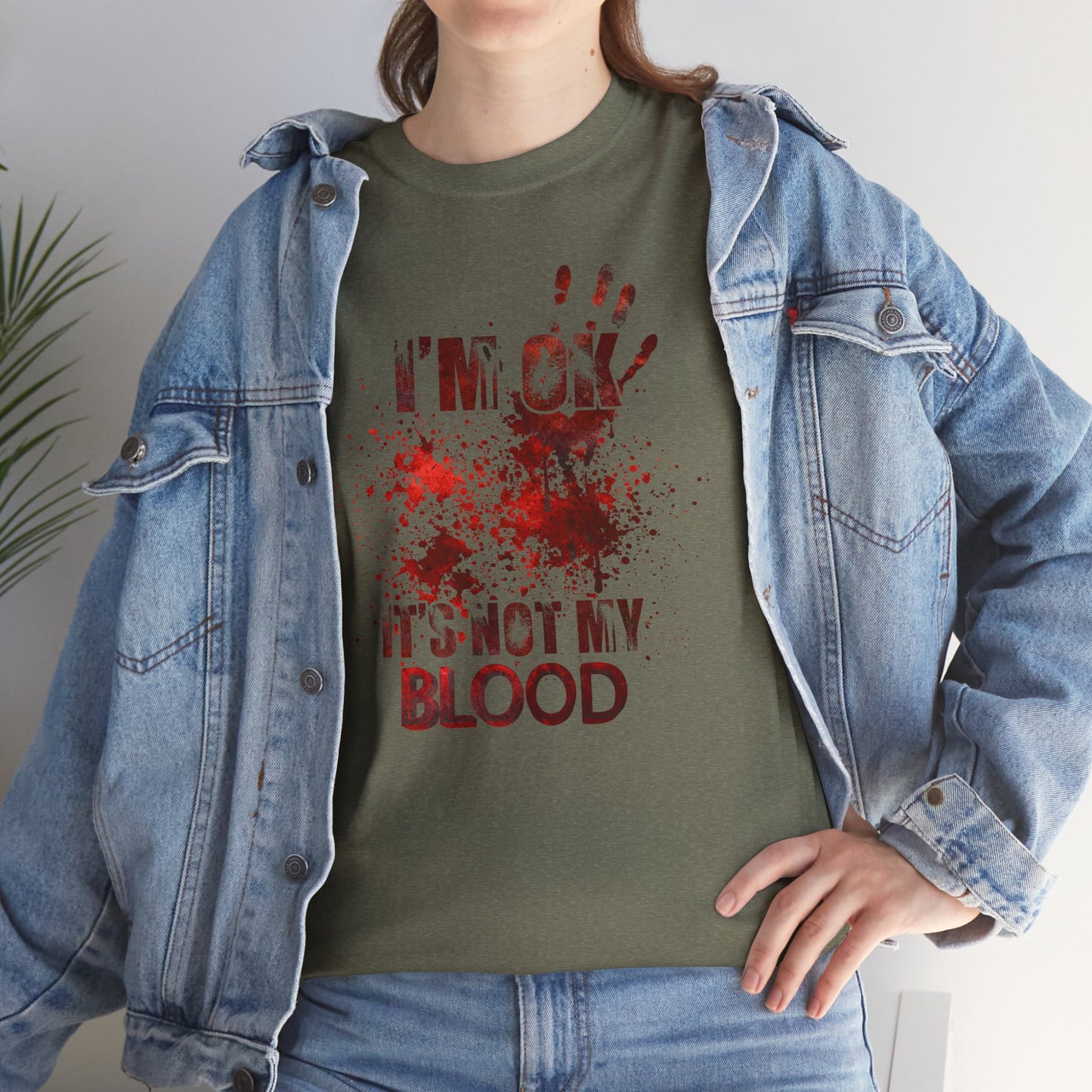 True Crime Tee, Detective Shirt for Crime Lovers, 'I'm ok, it's not my blood'