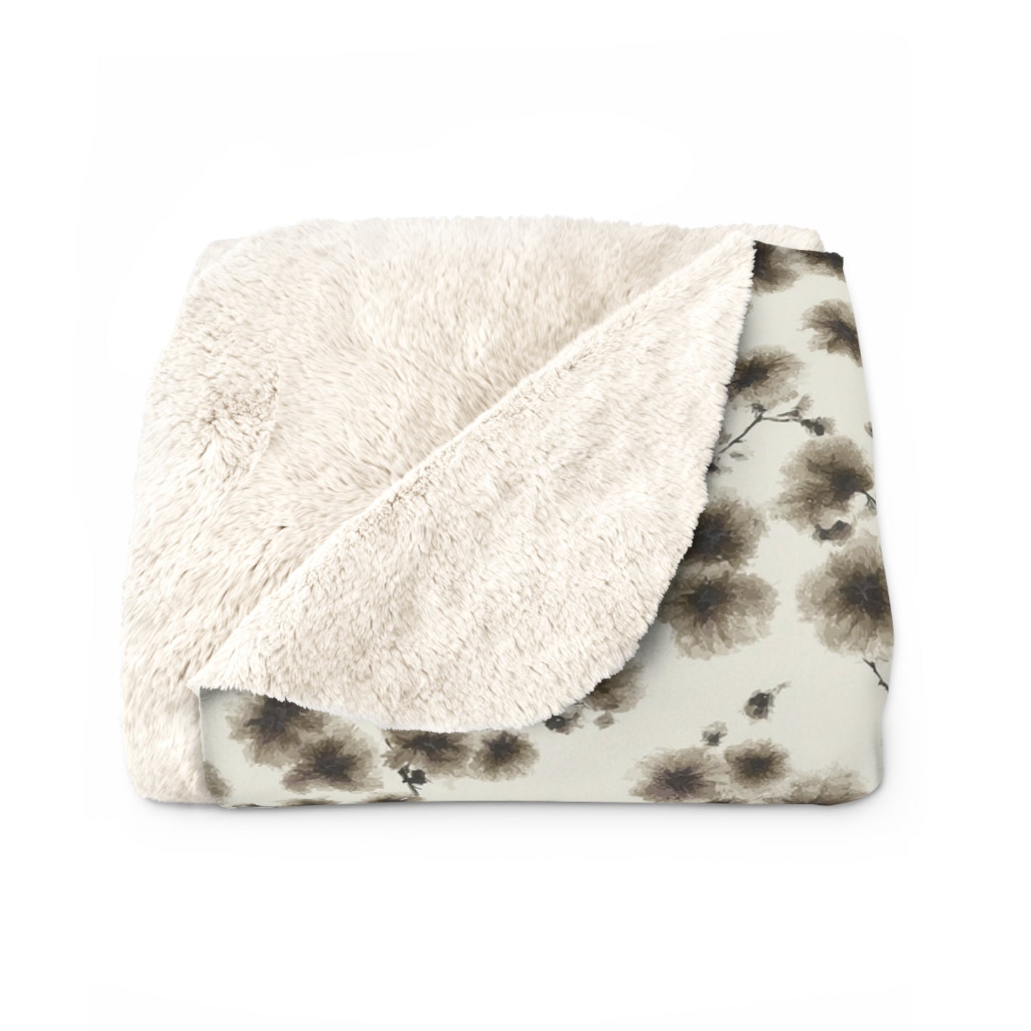 Cozy Floral Sherpa Fleece Blanket - Warm Throw for Home, Gift for Housewarming, Romantic Decor, Winter Comfort, Cozy Nights