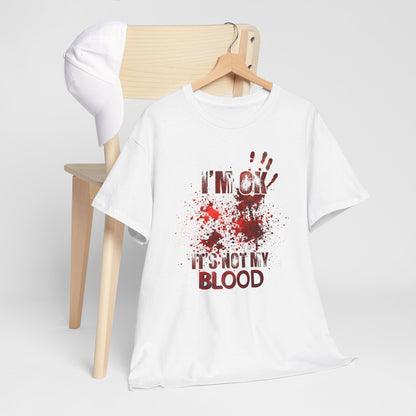 True Crime Tee, Detective Shirt for Crime Lovers, 'I'm ok, it's not my blood'