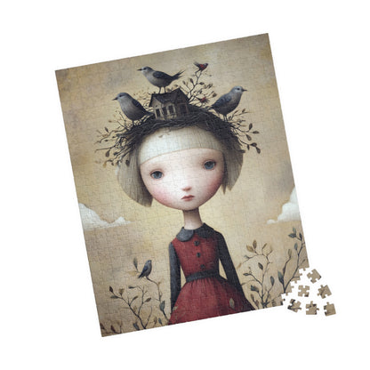 Artistic Puzzle with Retro Emo Design, Perfect Gift for Puzzle Lovers, Home Decoration, Relaxation, Unique Artwork