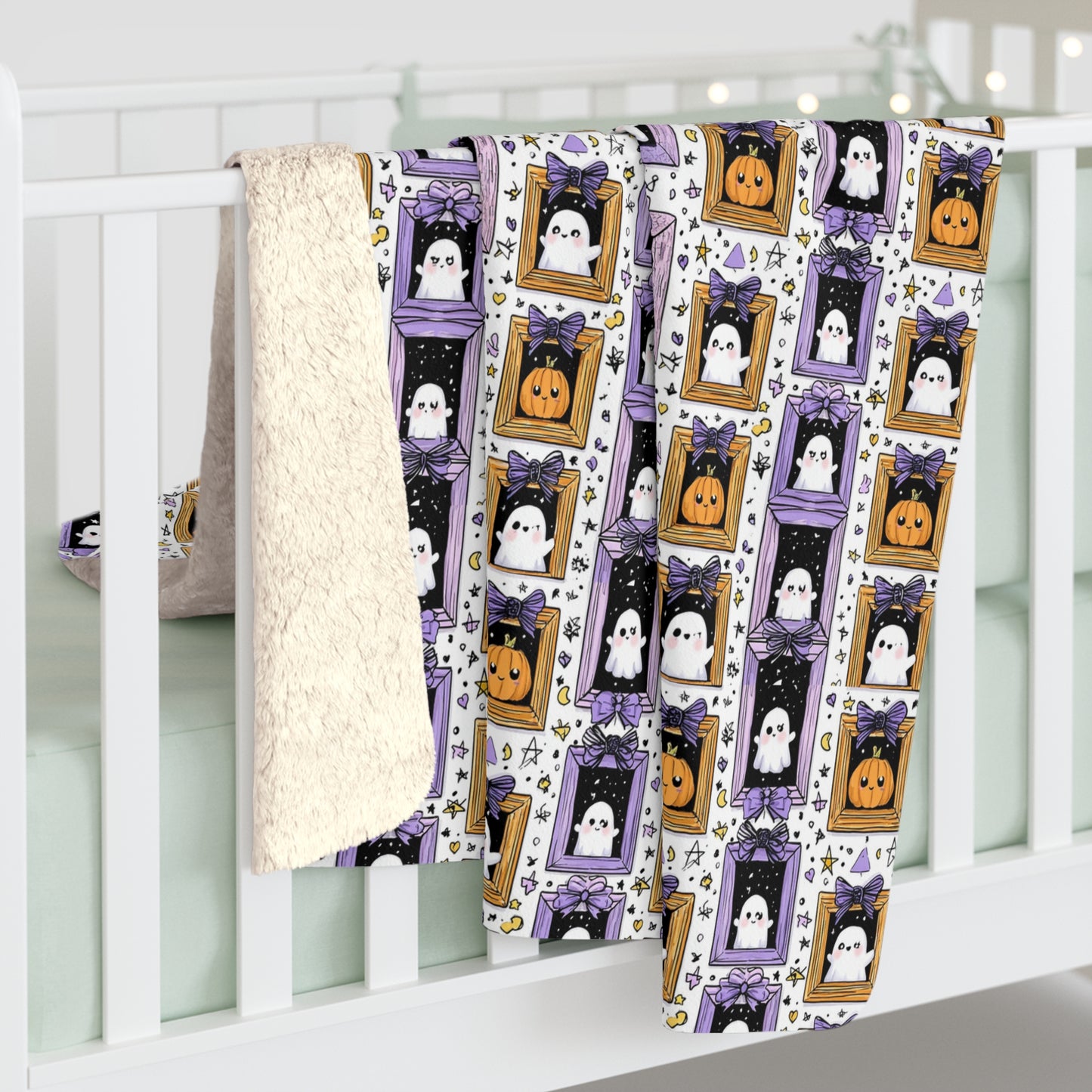 Sherpa Blanket - New Halloween Baby October Birth
