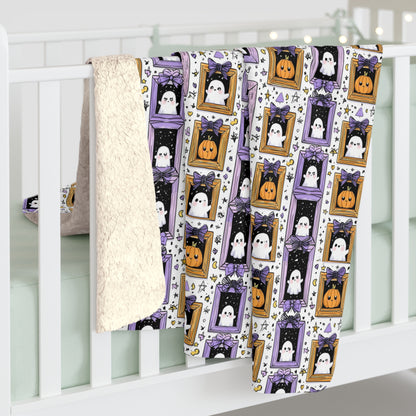Sherpa Blanket - New Halloween Baby October Birth
