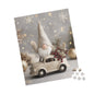 Festive Gnome Puzzle, Holiday Décor Puzzle, Christmas Gift, Family Game, Cozy Night In, Winter Fun Activity