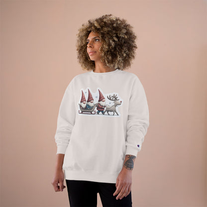 Holiday Gnome Sweatshirt, Cozy Christmas Apparel, Gift for Her, Winter Fashion, Cute Gnome Design
