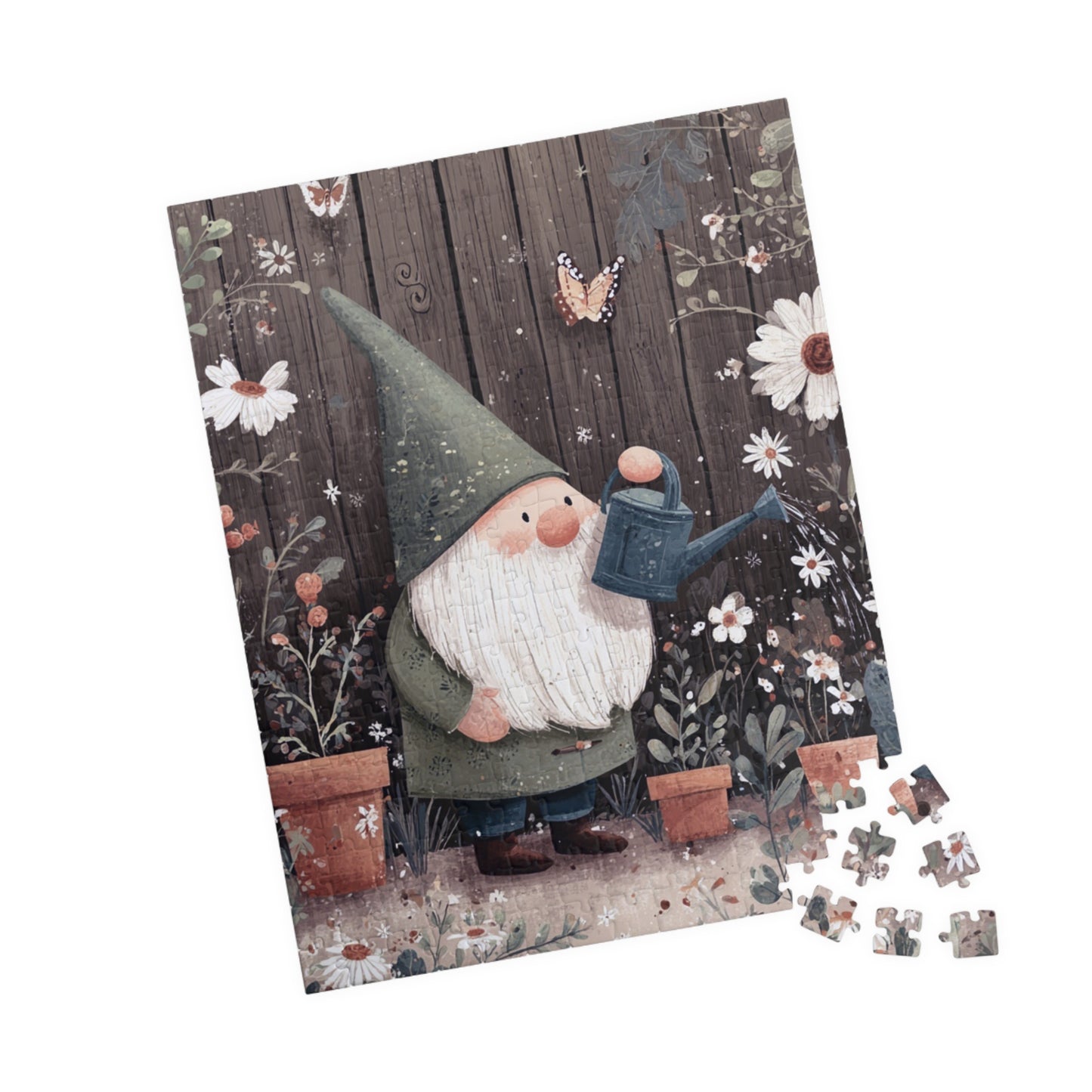 Whimsical Garden Gnome Puzzle - 110, 252, 520, 1014-Piece, Perfect for Family Game Night, Gifts for Garden Lovers, Indoor Fun