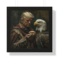 Donald Trump Framed Vertical Poster - Patriotic Wall Art, American Decor, Unique Gift, Home Office Decor, Eagle & Burger Design