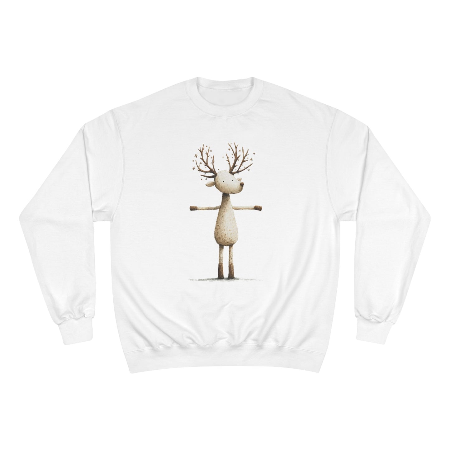 Reindeer Champion Sweatshirt, Cozy Holiday Sweatshirt, Cute Animal Gift, Winter Apparel, Christmas Sweatshirt