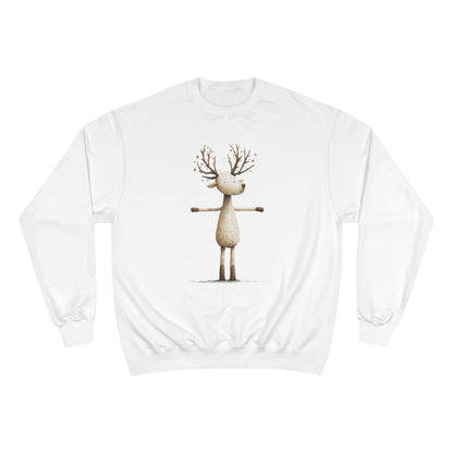 Reindeer Champion Sweatshirt, Cozy Holiday Sweatshirt, Cute Animal Gift, Winter Apparel, Christmas Sweatshirt