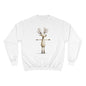 Reindeer Champion Sweatshirt, Cozy Holiday Sweatshirt, Cute Animal Gift, Winter Apparel, Christmas Sweatshirt