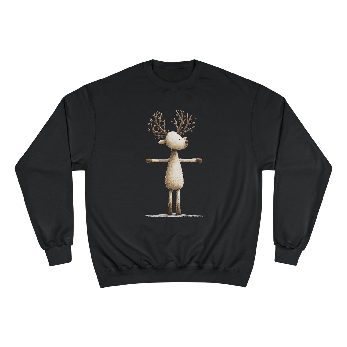 Reindeer Champion Sweatshirt, Cozy Holiday Sweatshirt, Cute Animal Gift, Winter Apparel, Christmas Sweatshirt