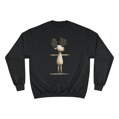 Reindeer Champion Sweatshirt, Cozy Holiday Sweatshirt, Cute Animal Gift, Winter Apparel, Christmas Sweatshirt