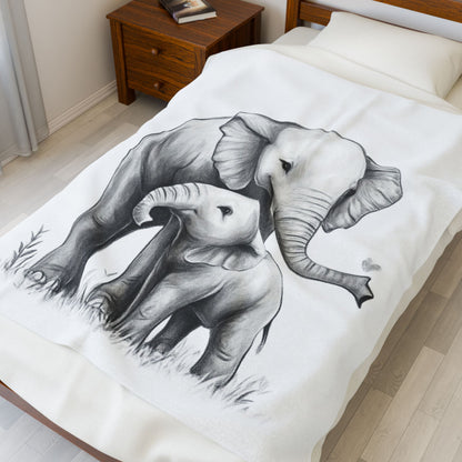 Cozy Elephant Plush Blanket | Cute Nursery Decor, Baby Shower Gift, Kids Room Accessory, Soft Throw for Snuggling, Animal Lover Gift