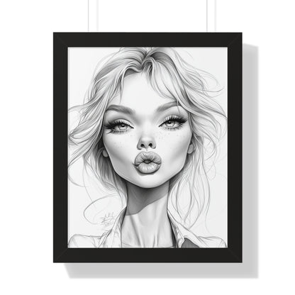 Stylish Framed Vertical Poster - Chic Wall Art Decor, Modern Home Decor, Gift for Art Lovers, Trendy Interior Design