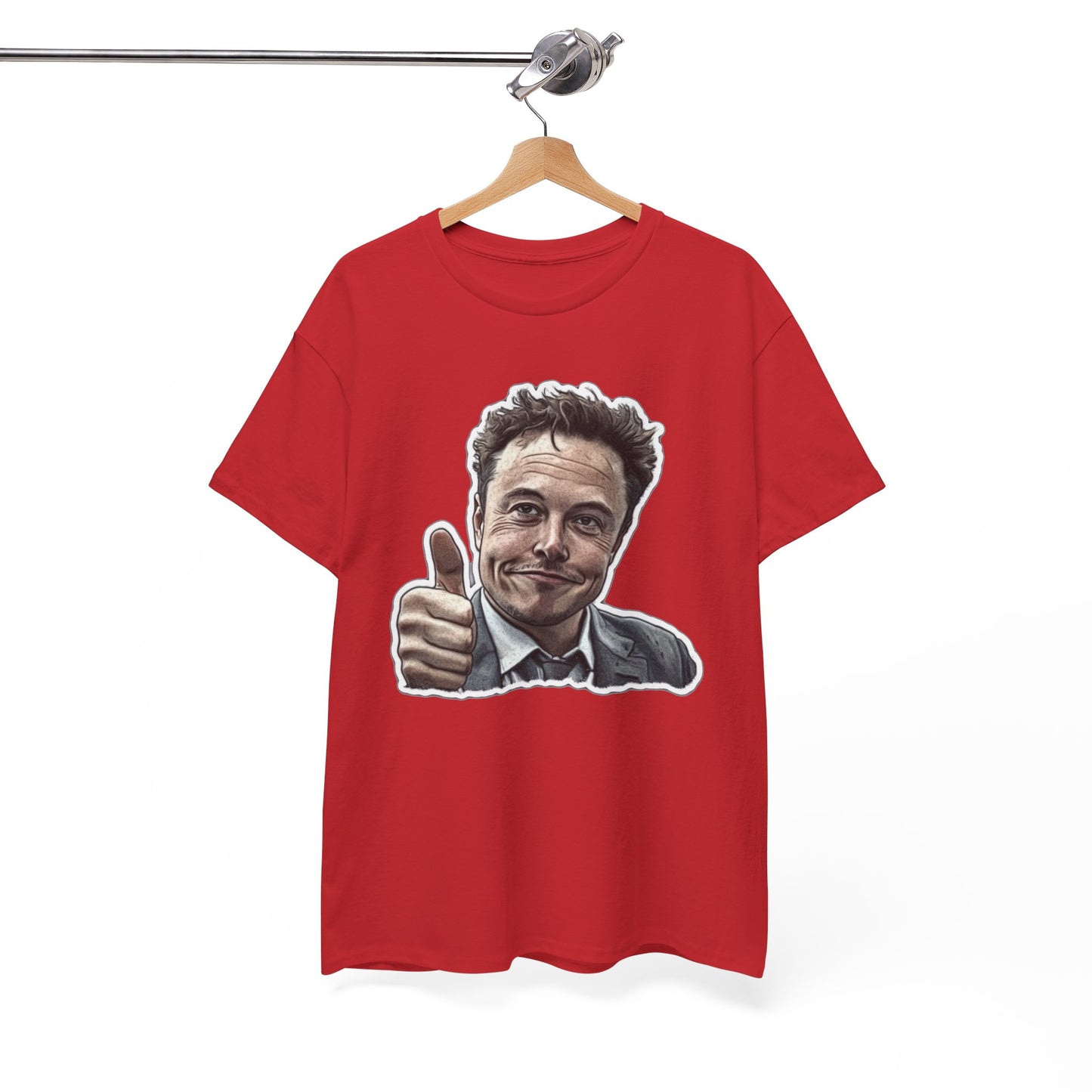 T-Shirt Elon Musk Thumbs Up Unisex Heavy Cotton Tee