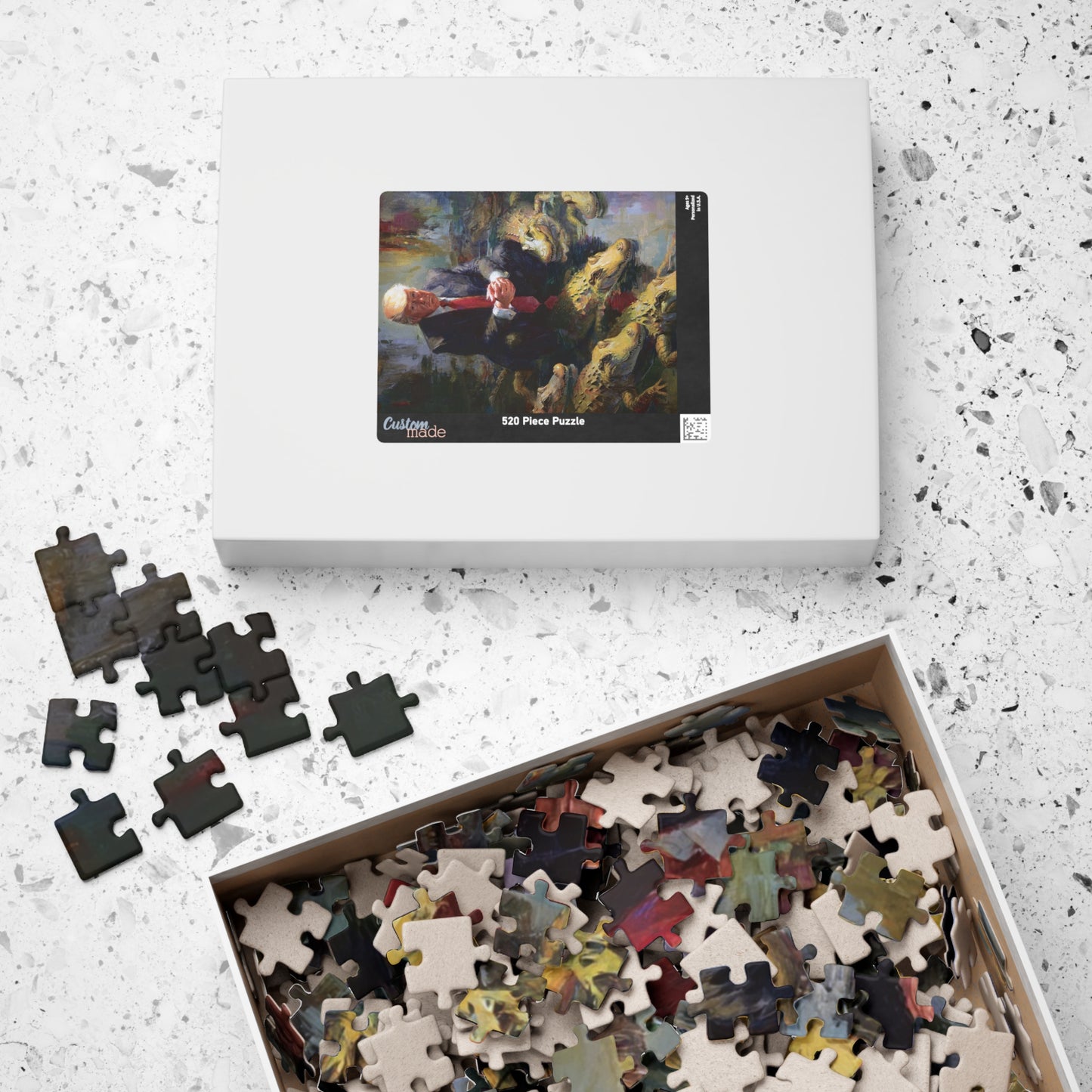 Donald Trump Crocodile Puzzle - 110, 252, 520, 1014-piece | Alligator Alcatraz