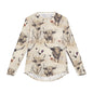 UV Protection Long Sleeve Shirt with Rustic Farm Design, Perfect for Summer Picnics