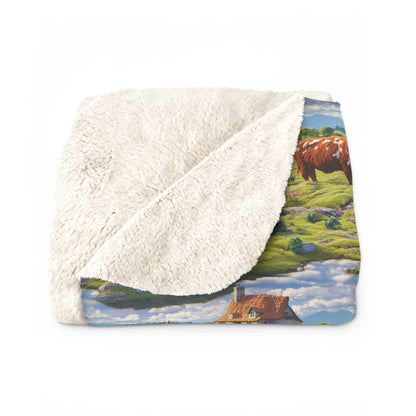 Cozy Farmhouse Sherpa Fleece Blanket