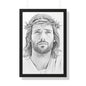 Framed Jesus Poster, Christian Art, Religious Decor, Inspirational Wall Art, Home Decoration, Gift for Faith