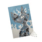 Puzzle of a Cat in Blue, Art Puzzle, Cat Puzzle Gift, Unique Artwork Jigsaw, Cat Lovers, Home Decor, Brain Teaser Puzzle, Kids Adult Puzzle