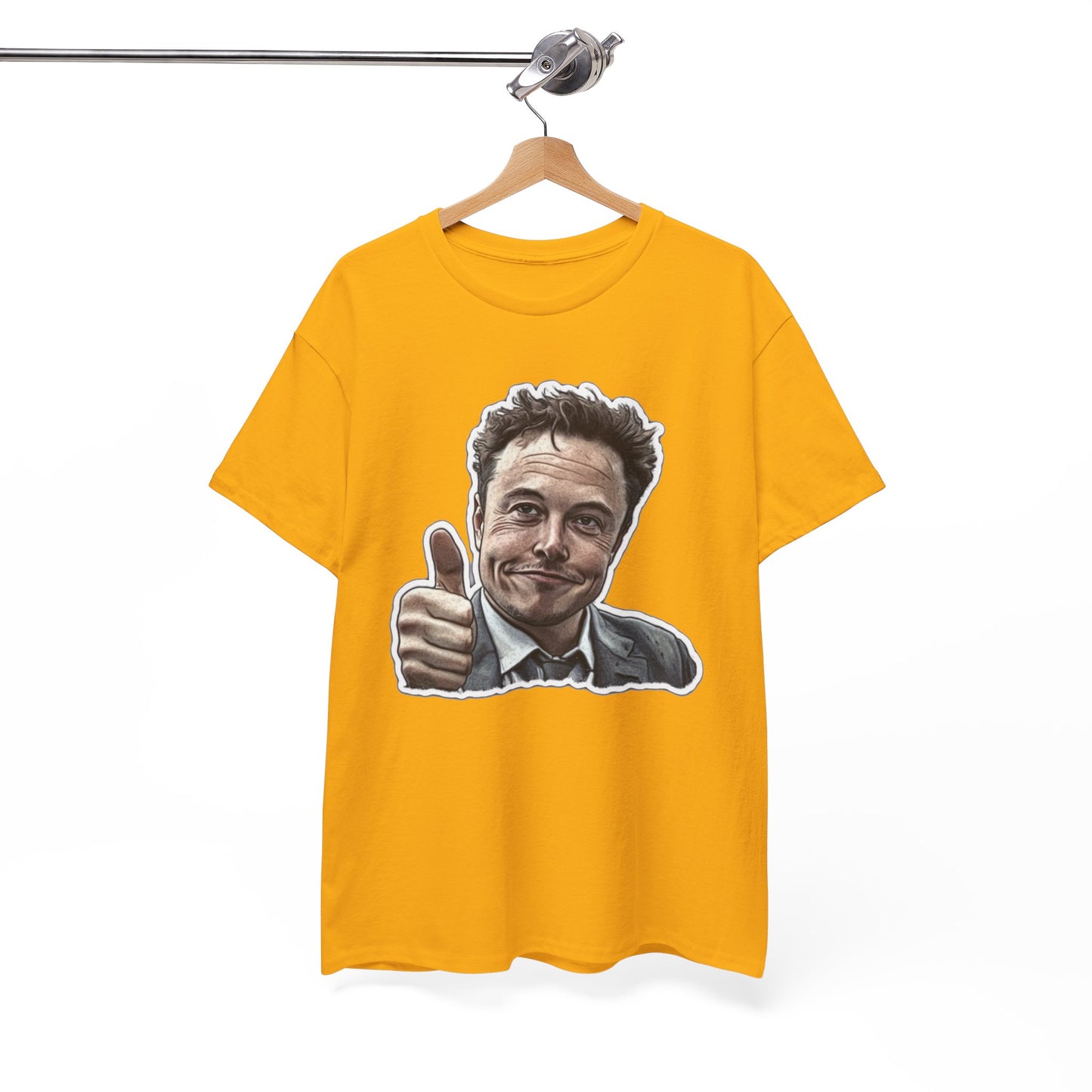 T-Shirt Elon Musk Thumbs Up Unisex Heavy Cotton Tee