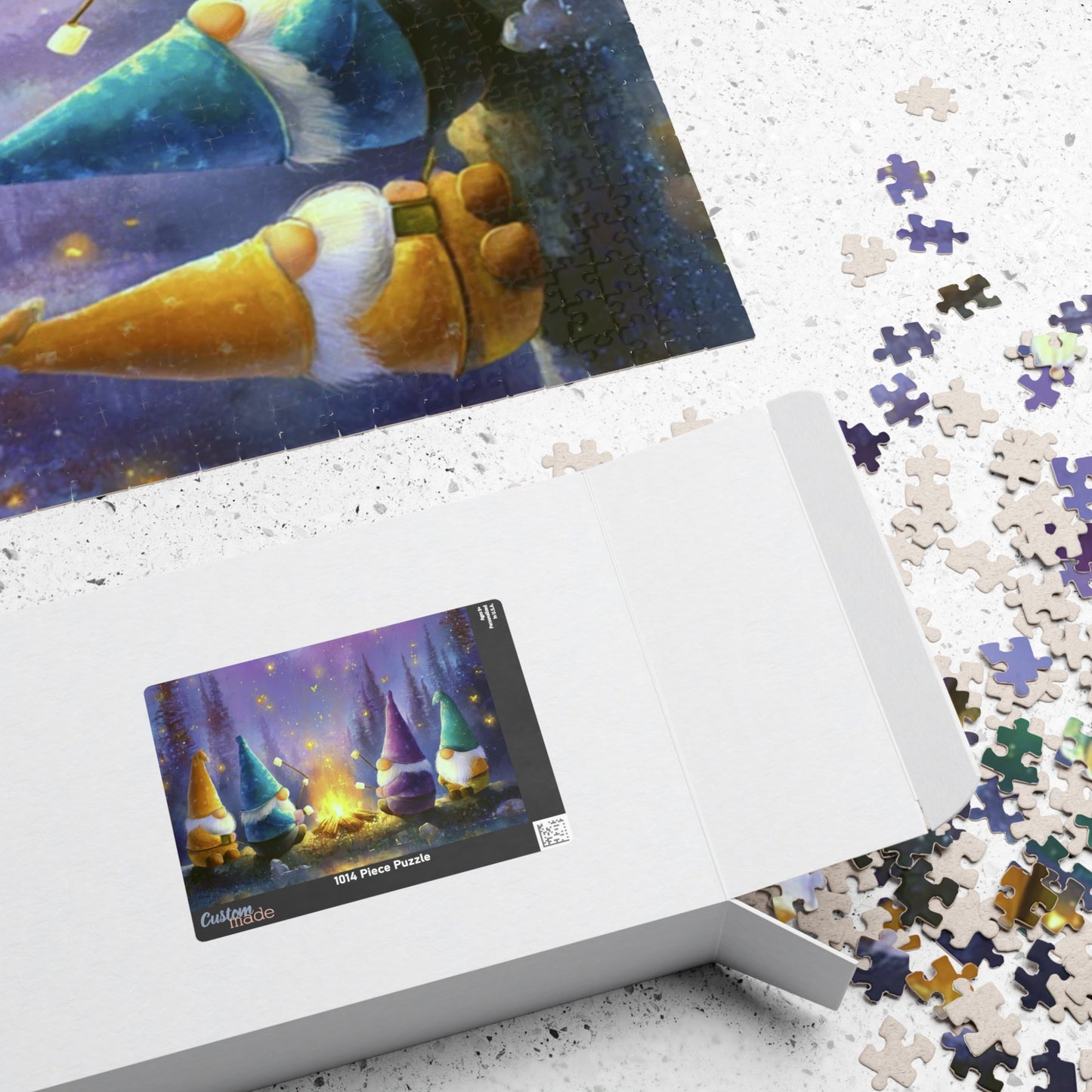 Cozy Campfire Gnome Puzzle - Perfect for Family Game Night, Relaxing Evenings, Holiday Gift, Indoor Fun, Home Décor
