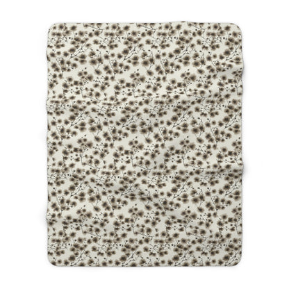 Cozy Floral Sherpa Fleece Blanket - Warm Throw for Home, Gift for Housewarming, Romantic Decor, Winter Comfort, Cozy Nights