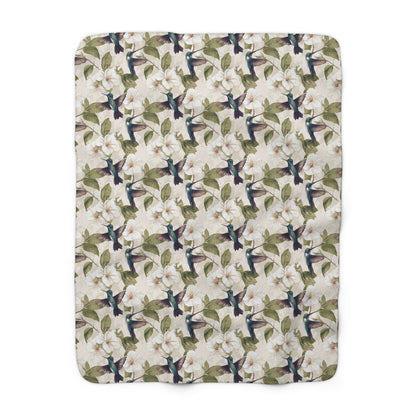 Cozy Floral Sherpa Fleece Blanket | Perfect Gift for Home Decor, Picnics, Snuggling, and Seasonal Celebrations