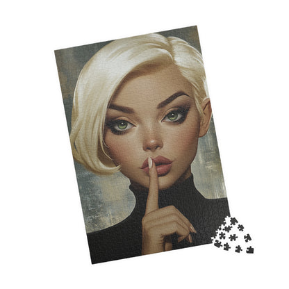 Puzzle with Elegant Woman Design, 110-1014 Pieces for Family Fun, Mindfulness, Game Night, Gift for Art Lovers, Unique Home Décor