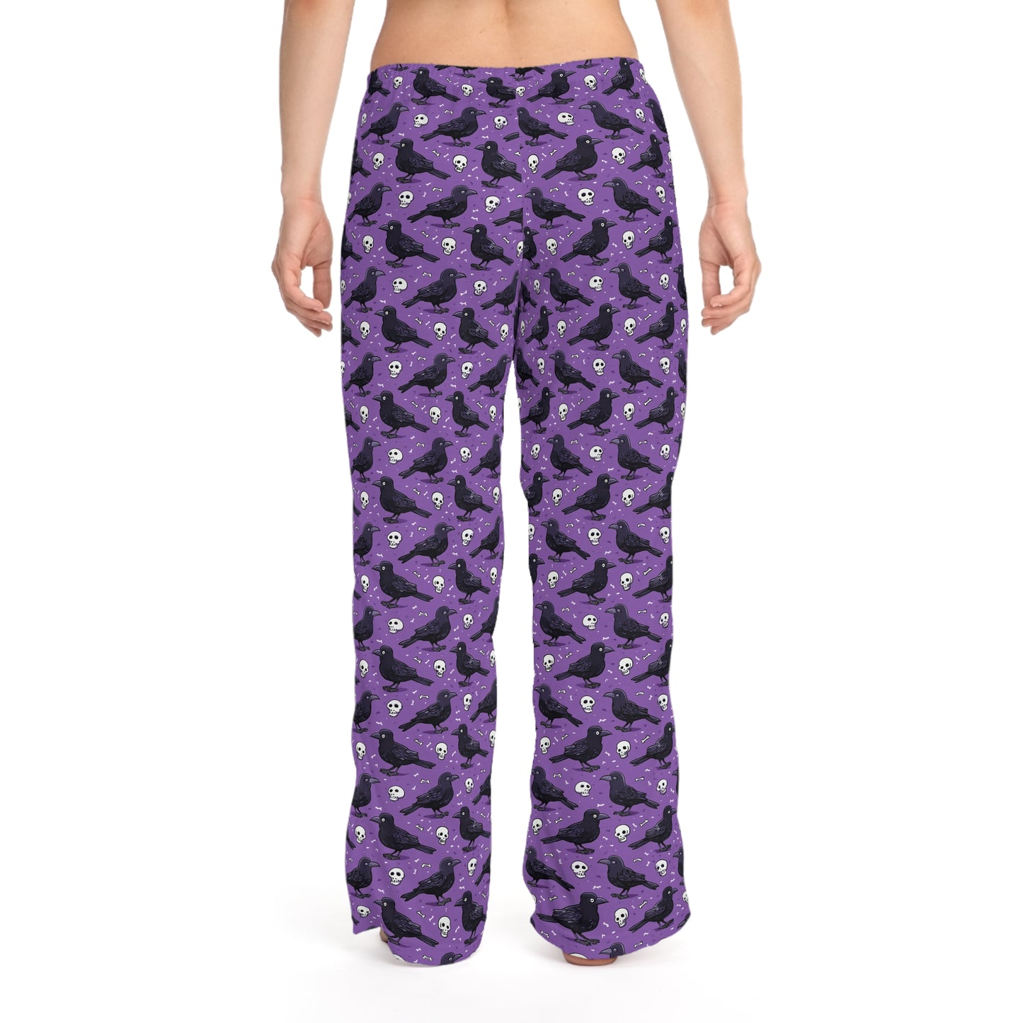 Cozy Women's Pajama Pants with Whimsical Purple Bird Print, Sleepwear, Loungewear, Gift for Her, Casual Comfort