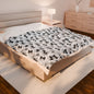 Spiderweb Cozy Velveteen Plush Blanket with Stylish Bow Pattern, Gift for Her, Snuggle Blanket, Halloween Blanket, Warm Throw