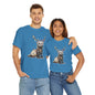 Christmas Otter Tee, Unisex Heavy Cotton Tee with Cute Design, Holiday Gift, Cozy Casual Wear, Fun Christmas Shirt