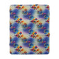 Bright and Very Colorful Mushroom Pattern Sherpa Fleece Blanket