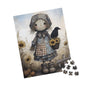 Charming Scarecrow Puzzle, Cozy Home Decor, Family Game Night, Autumn Vibes, Gift for Puzzle Lovers