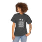 Line Art Abstract Cat Graphic Tee, Unisex Heavy Cotton Tee, Cute Cat Shirt, Unique Gift for Cat Lovers