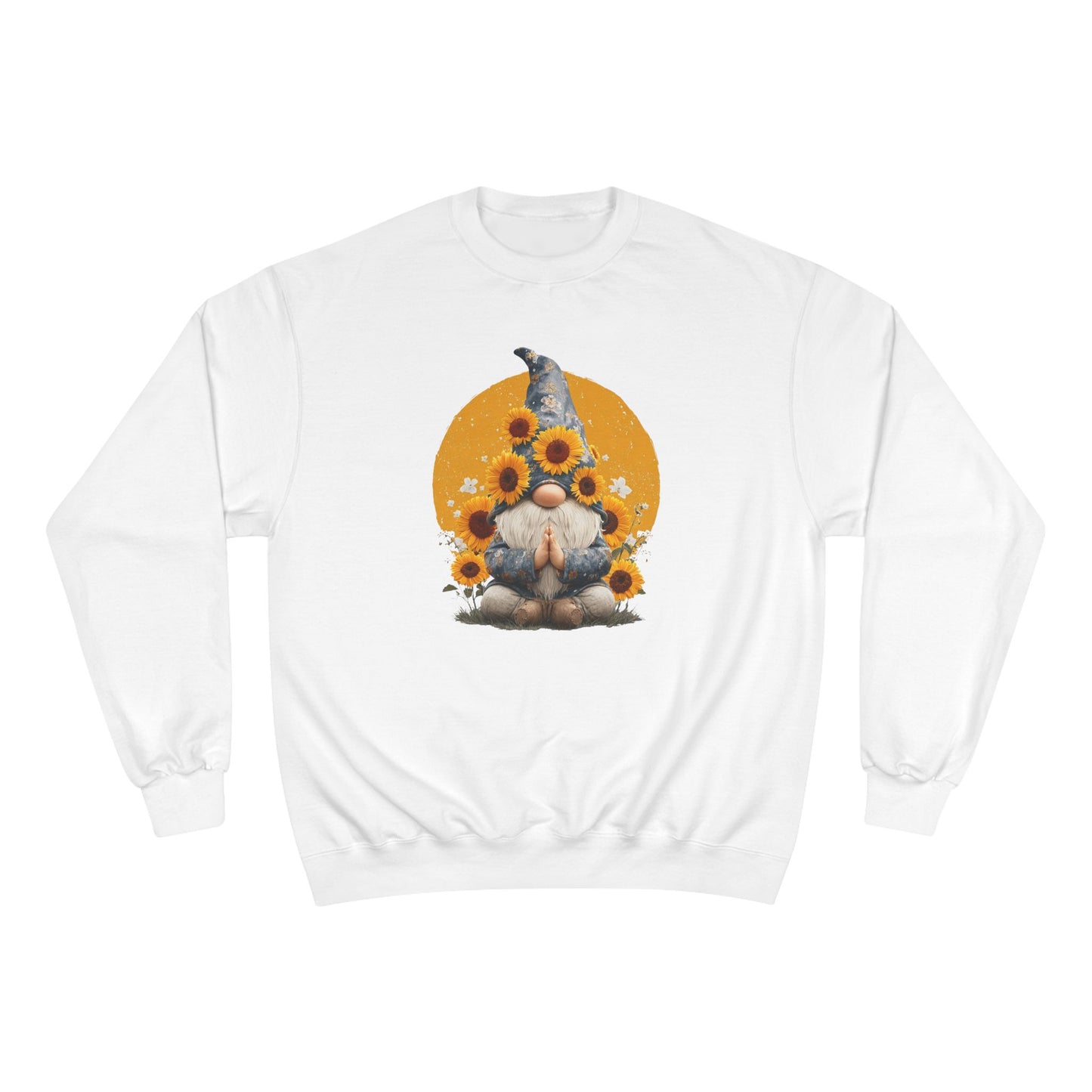 Sunflower Gnome Champion Sweatshirt, Cozy Fall Sweater, Perfect for Gifting, Birthday, Autumn Fashion, Cute Sweatshirt
