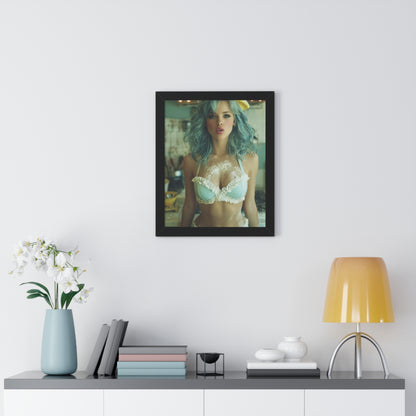 Vertical Poster - Sexy Bikini Babe in the Kitchen Covered in Flour