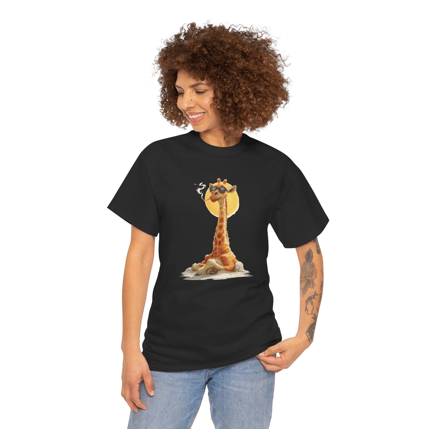 Cool Giraffe Graphic Tee, Unisex Funny Shirt, Casual Summer Top