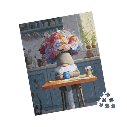 Charming Floral Gnome Puzzle, Fun for Families, Gift for All Occasions, 110-1014-Piece Options