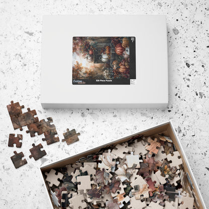 Fall Harvest Puzzle - 110, 252, 520, 1014-piece, Autumn Decor, Family Activity, Thanksgiving Gift, Cozy Indoor Fun
