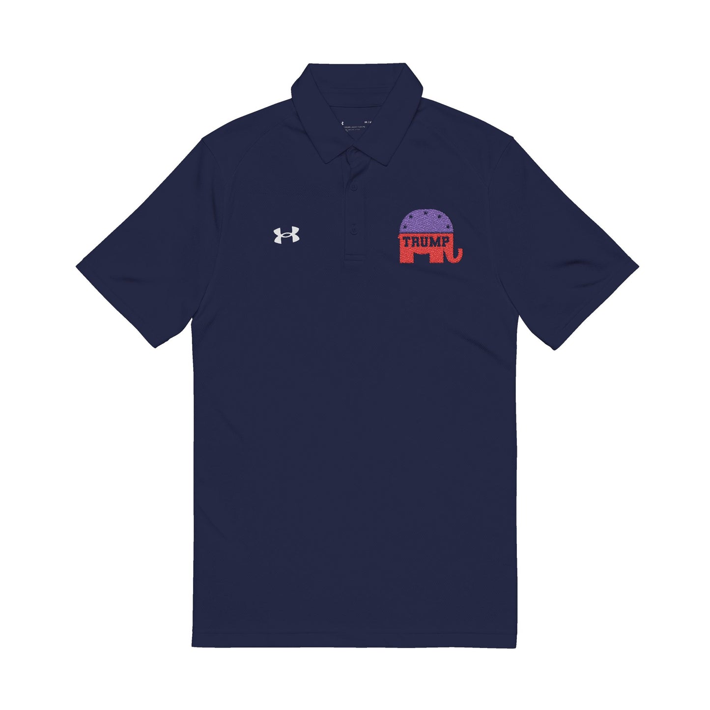 Under Armour® Men's Polo Shirt Embroidery Republican Elephant with 'Trump' Text