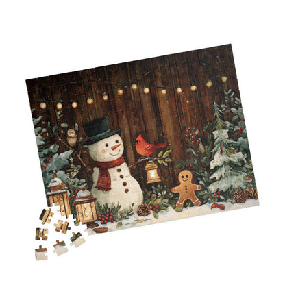 Winter Wonderland Puzzle - 1014-Piece Jigsaw for Cozy Nights, Holiday Family Fun, Snowman & Gingerbread Theme, Christmas Decor, Gift Idea