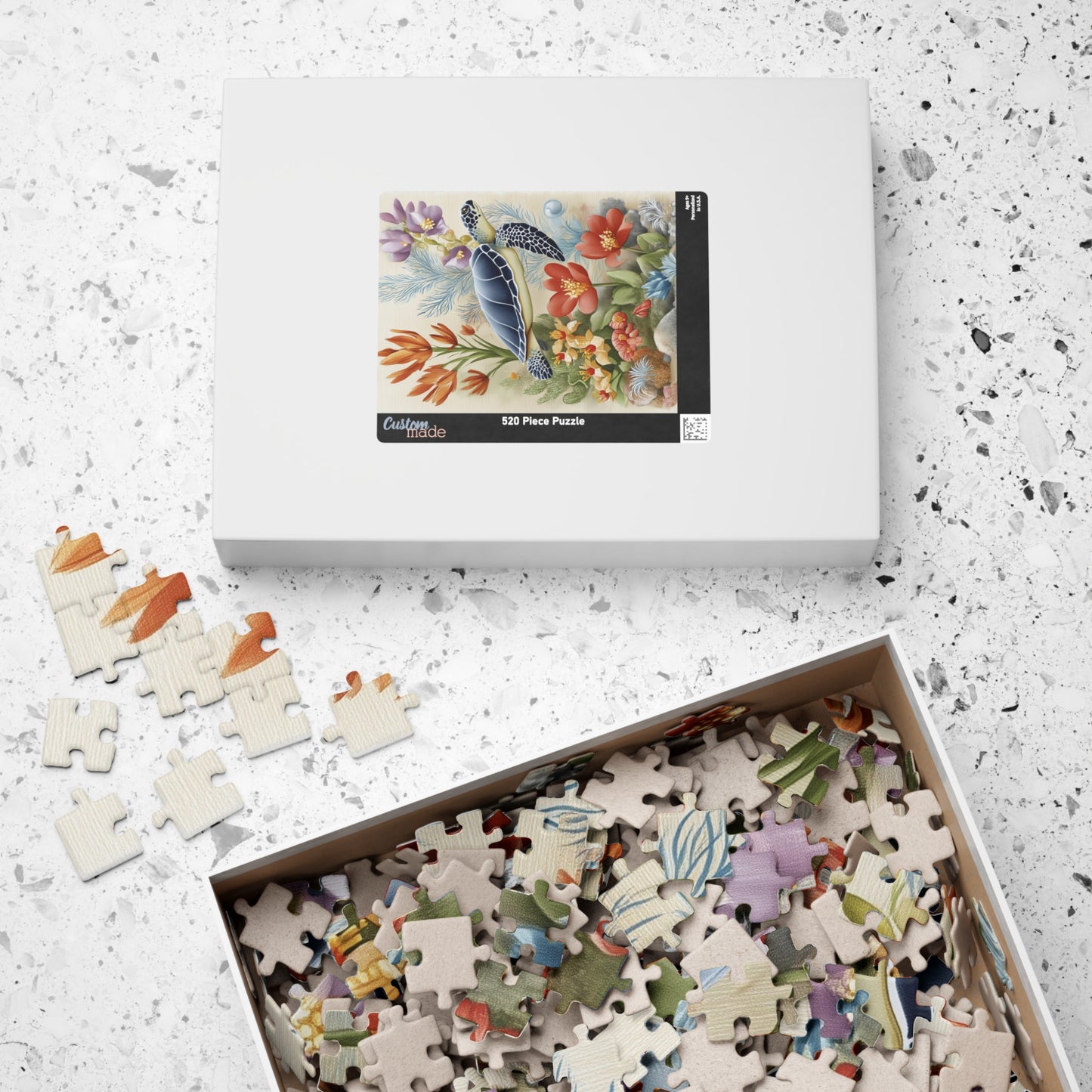 Turtle Puzzle | Nature Art Puzzle, Sea Turtle Decor, Eco-Friendly Family Activity, Gift for Ocean Lovers, Educational Fun