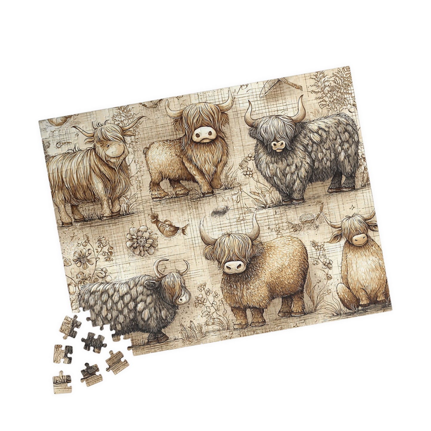 Rustic Farm Animal Puzzle, 110-1014 Piece Jigsaw, Cozy Home Decor, Gift for Animal Lovers, Family Game Night, Unique Collectible