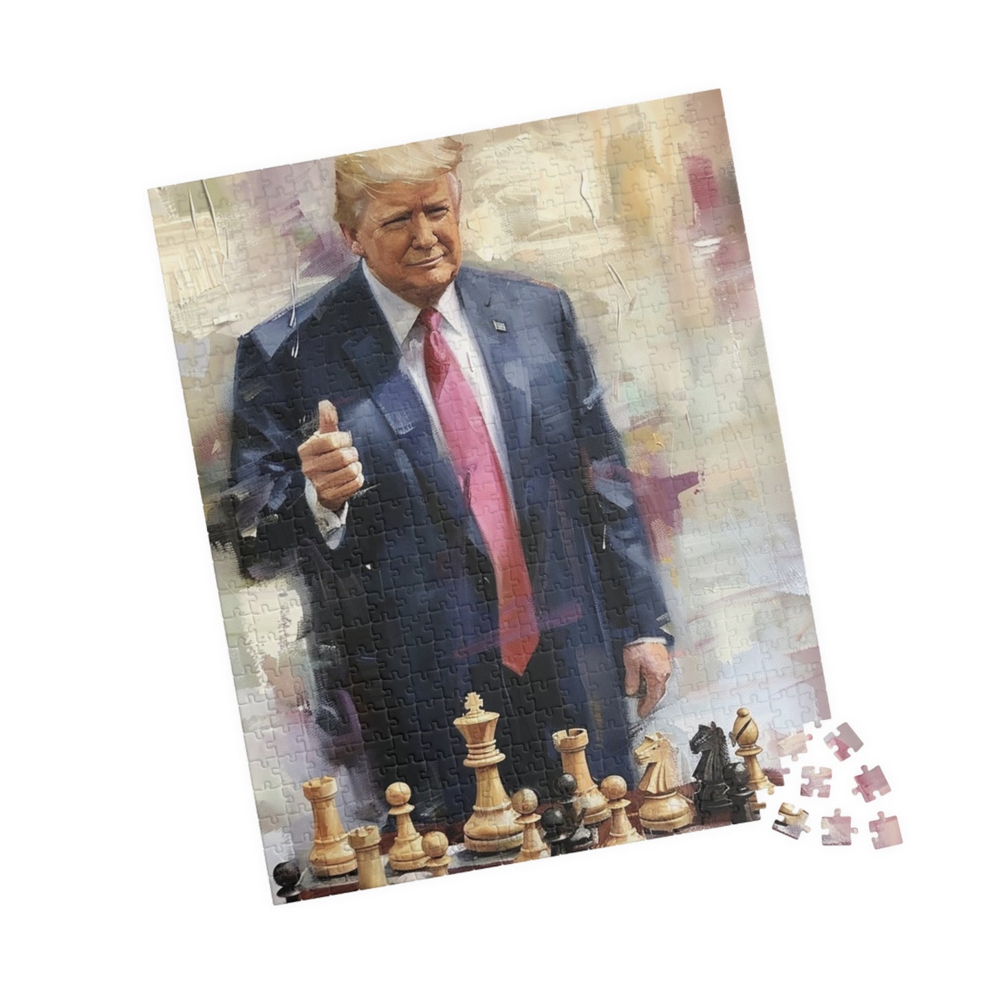 Donald Trump Chess Puzzle - 110, 252, 520, 1014-Piece - Thoughtful Gift for Chess Lovers & Collectors | MAGA Puzzle