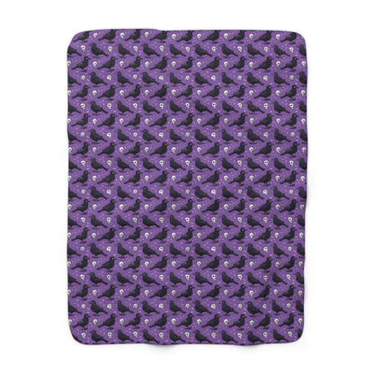 Spooky Vibes Sherpa Fleece Blanket | Cozy Halloween Decor, Soft Throw for Autumn Nights, Witchy Home Accessory, Unique Gift