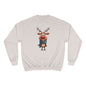 Reindeer Champion Sweatshirt, Cozy Holiday Apparel, Cute Christmas Gift