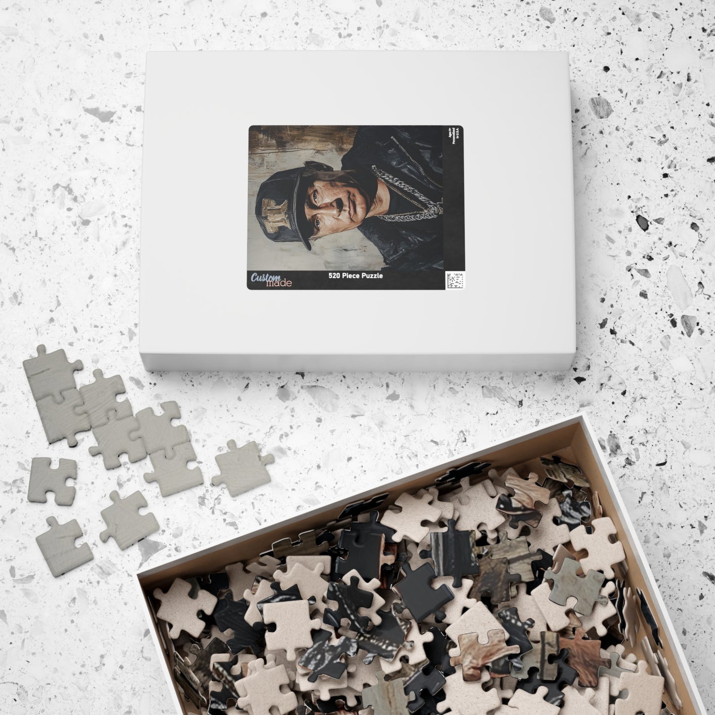 Putin Artistic Puzzle featuring Iconic Portrait, Jigsaw Puzzle, Unique Political Satire Gift