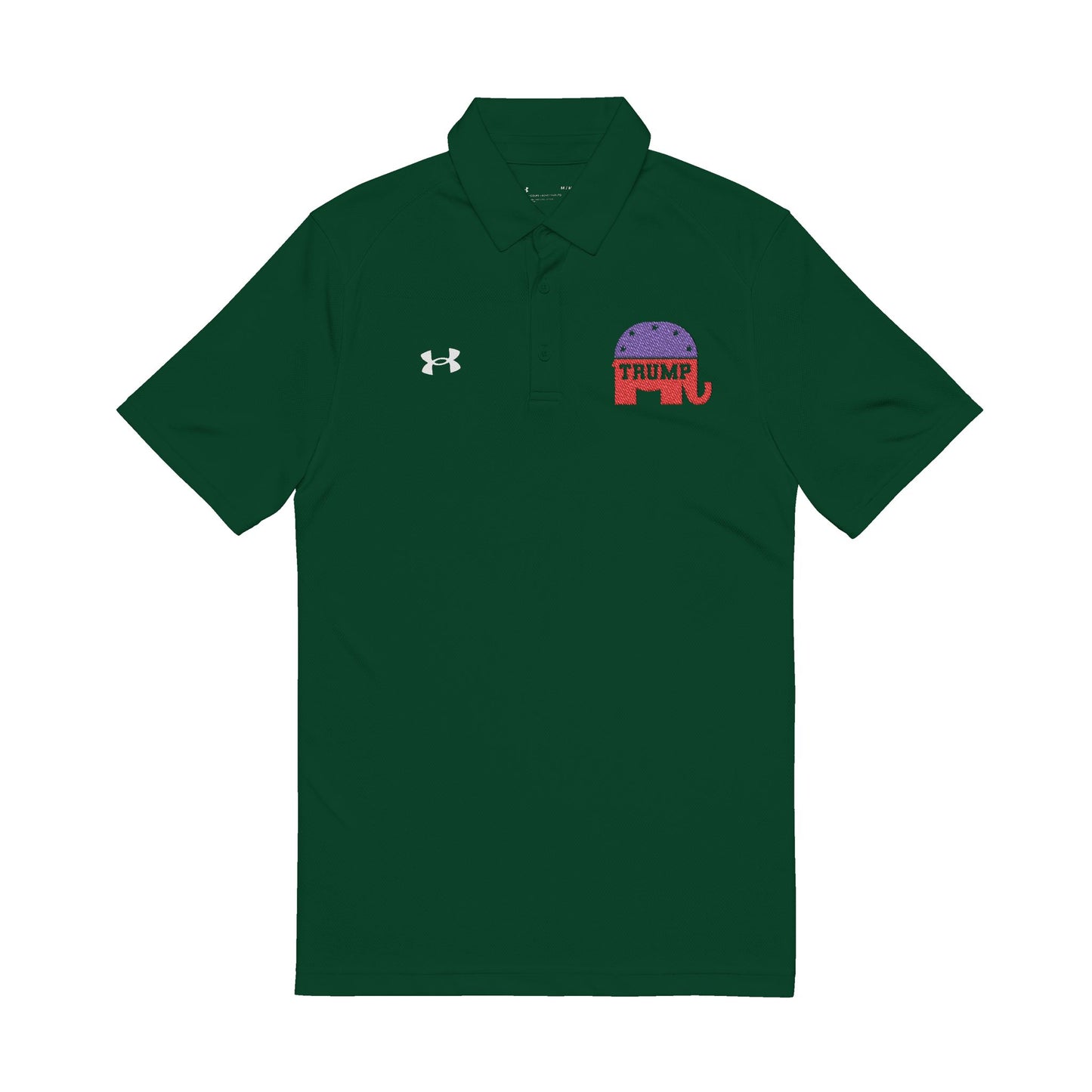 Under Armour® Men's Polo Shirt Embroidery Republican Elephant with 'Trump' Text