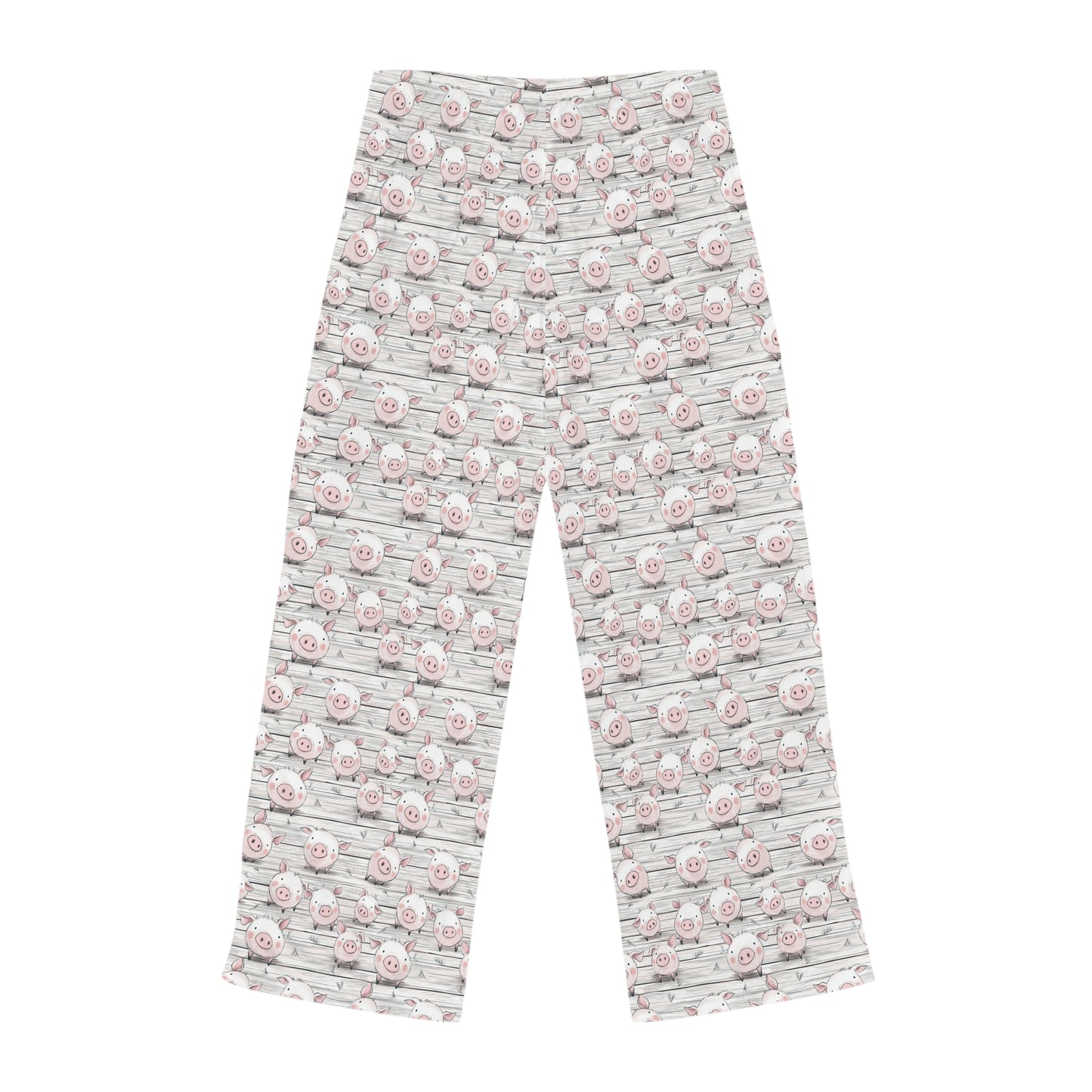 Cute Country Pig Pattern Women's Pajama Pants, Cozy Sleepwear