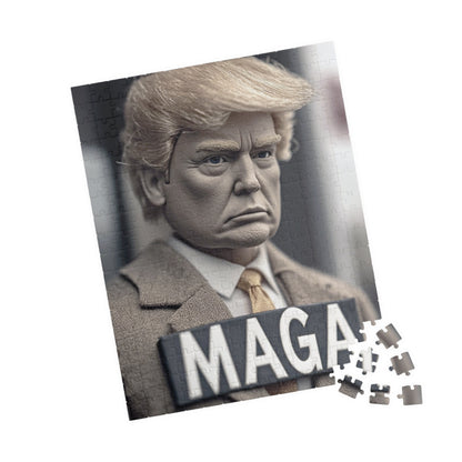 Puzzle Featuring MAGA Figure - Fun Family Game, Political Collectible, Home Decor, Gift for Puzzle Lovers